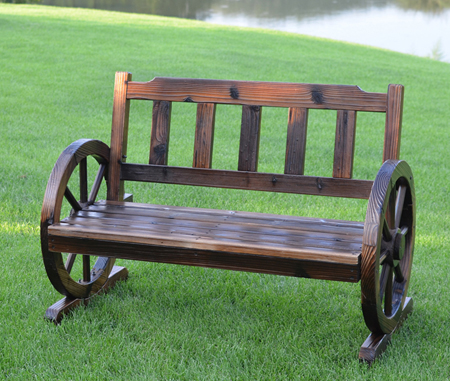 wooden benches