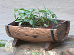 half barrel garden planter