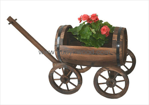 big barrel planter wagon