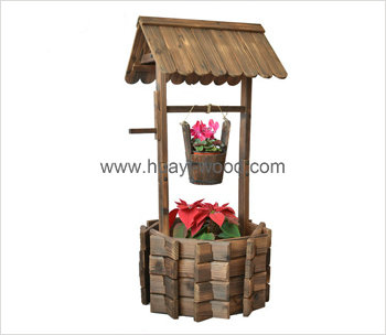 antique wishing well planter
