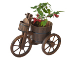 barrel wagon planter