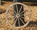 wooden decorative wagon wheels